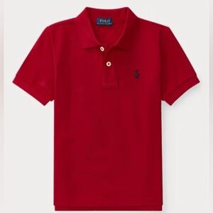 Vintage Polo Ralph Lauren Boys’ Sz 6 RL Red Iconic‎ Mesh Polo Shirt